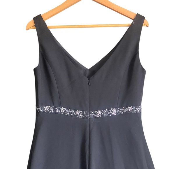 Michelangelo BLACK  Sleeveless Formal Beaded Maxi Dress/Gown. Size 8. - Picture 9 of 12